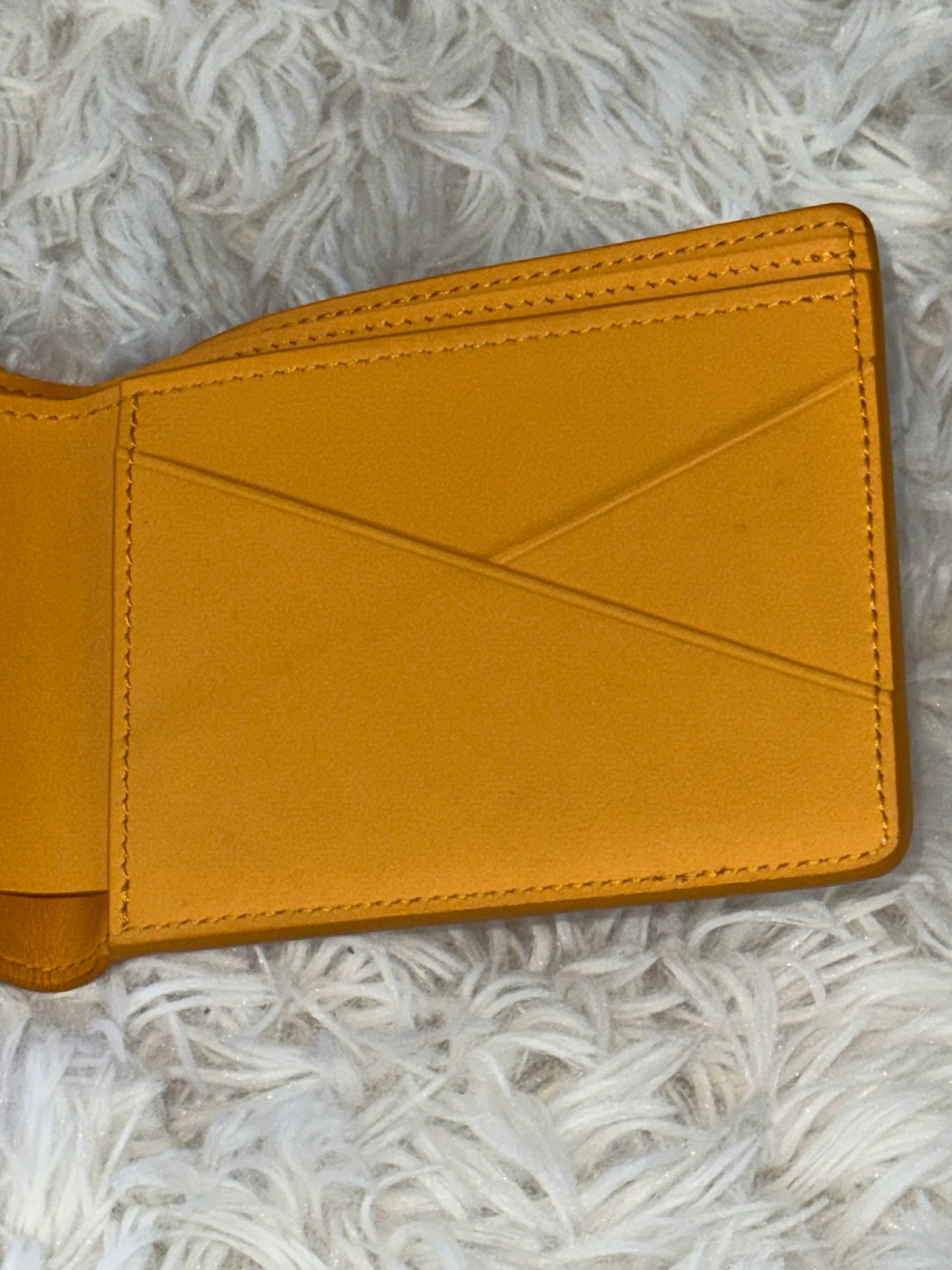 Louis Vuitton Yellow Aerogram Portefeuille Bifold Compact Wallet