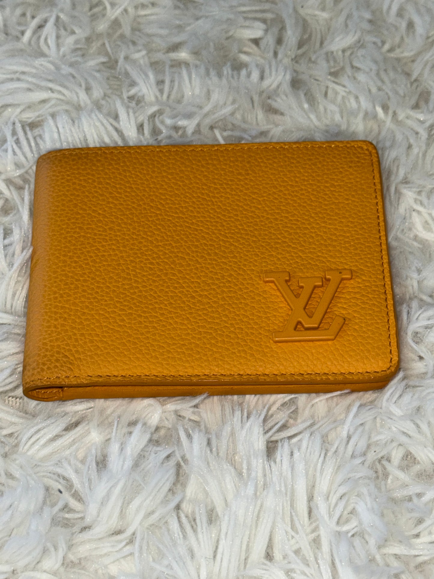 Louis Vuitton Yellow Aerogram Portefeuille Bifold Compact Wallet