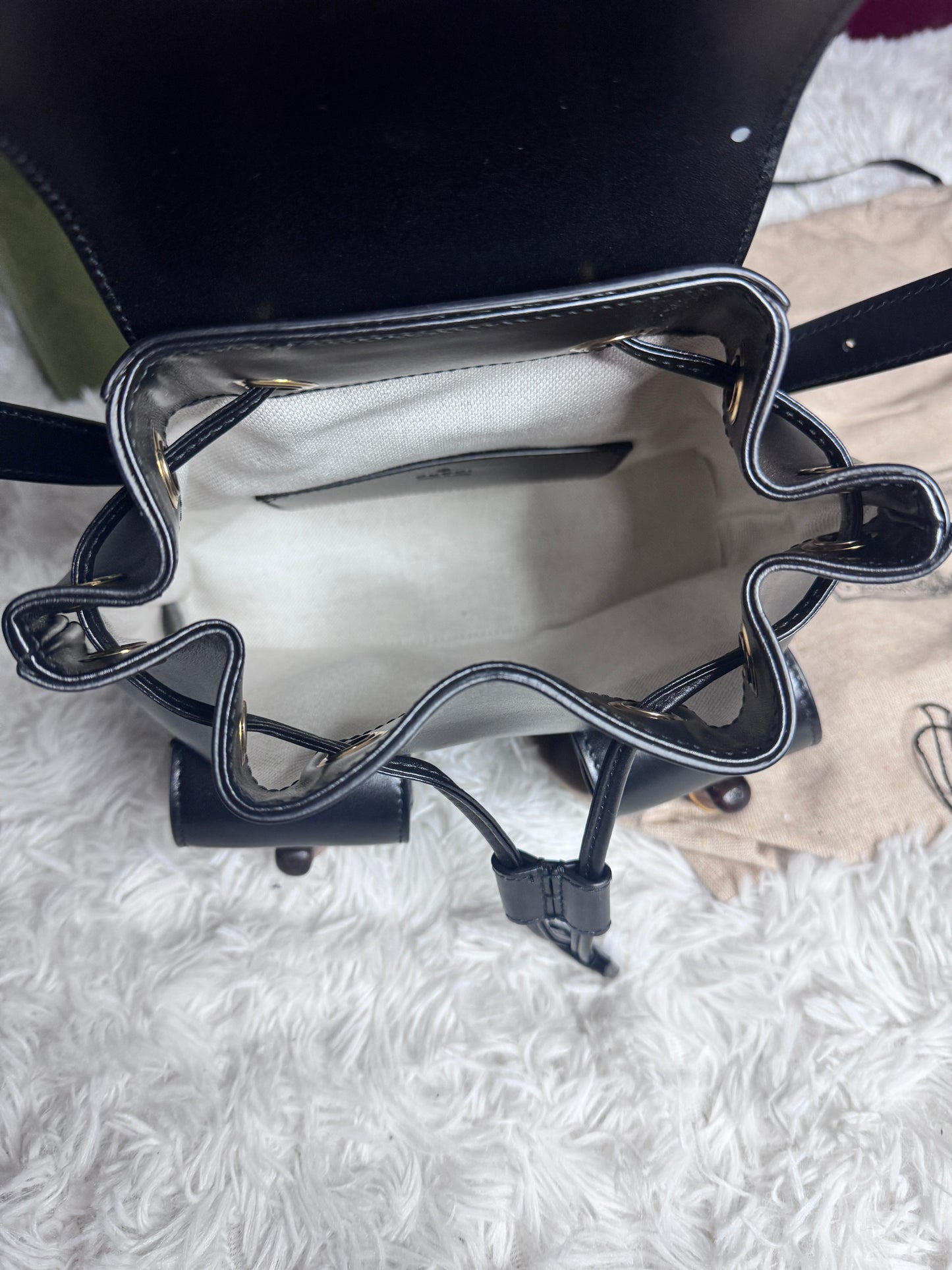 Gucci Bamboo Rucksack Small Black Leather Backpack